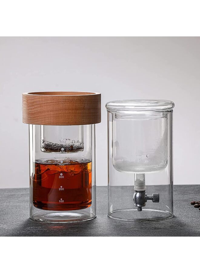 Cold Brew Coffee Maker, 500ML with Adjustable Rate Drip Technology, Stainless Steel Filter Type Extraction Coffee Machine for Home Office - Image 5