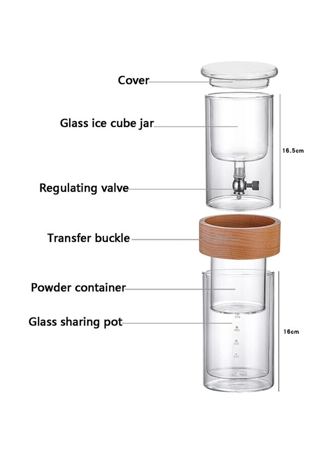 Cold Brew Coffee Maker, 500ML with Adjustable Rate Drip Technology, Stainless Steel Filter Type Extraction Coffee Machine for Home Office - Image 3