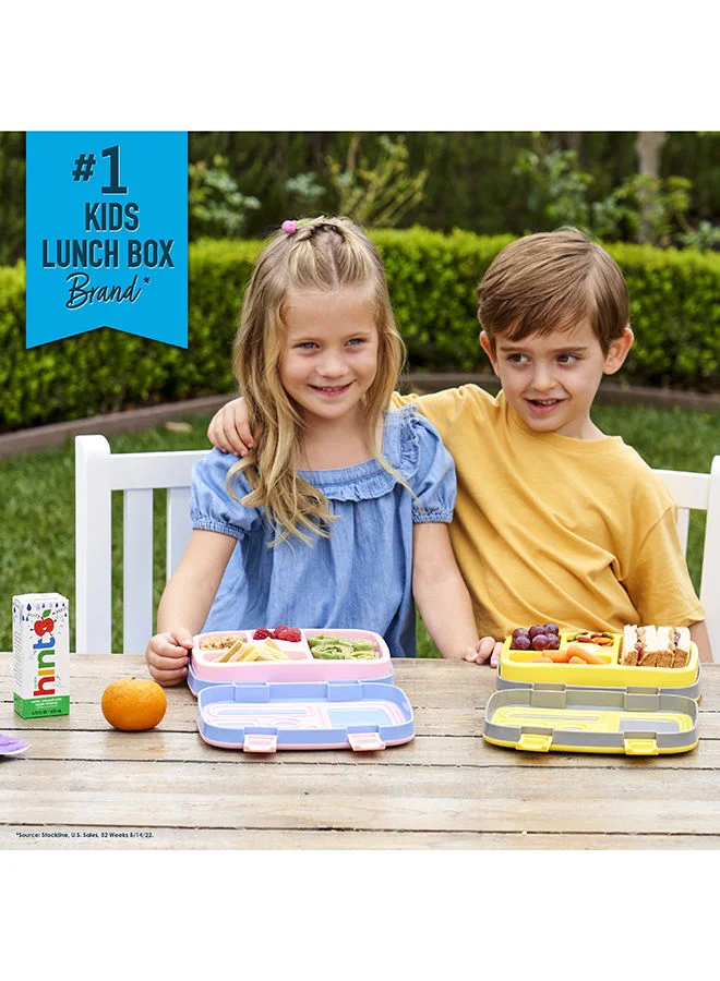 بنتجو Kids Prints Leak Proof, 5 - Compartment Bento - Style Kids Lunch Box Ideal Portion Sizes For Ages 3 To 7 Bpa - Free, Dishwasher Safe , Food - Safe Materials (Rainbows And Butterflies)