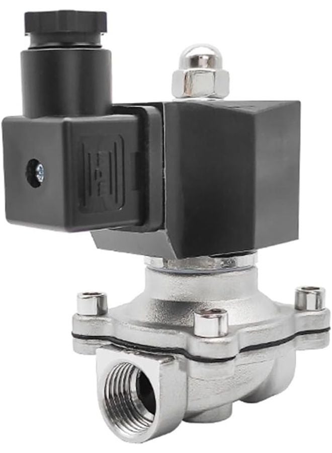 1 2 Inch Stainless Steel Solenoid Valve Waterproof Normally Closed 110V AC NPT - Image 1