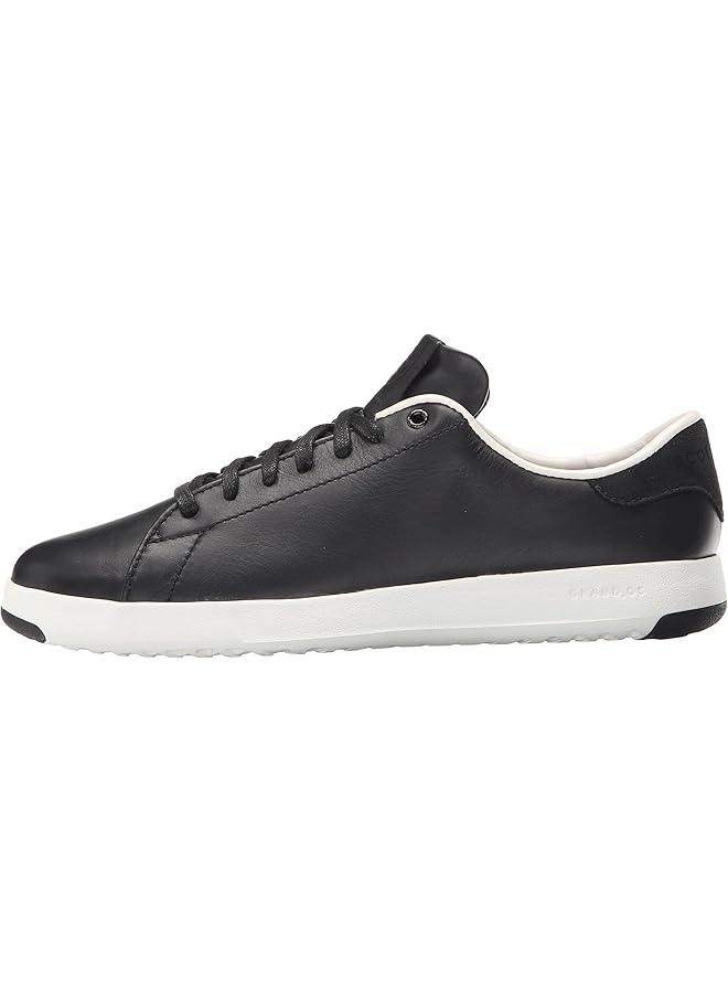 COLE HAAN Women'S Grandpro Tennis Leather Lace Ox Fashion Sneaker Black/Optic White 6.5 37 Eu - Image 2