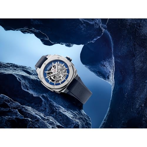 Alpina Men's Automatic Alpiner Watch, Blue Rubber Strap, Blue Dial Style: AL-520NSKT3AE6 - Image 3