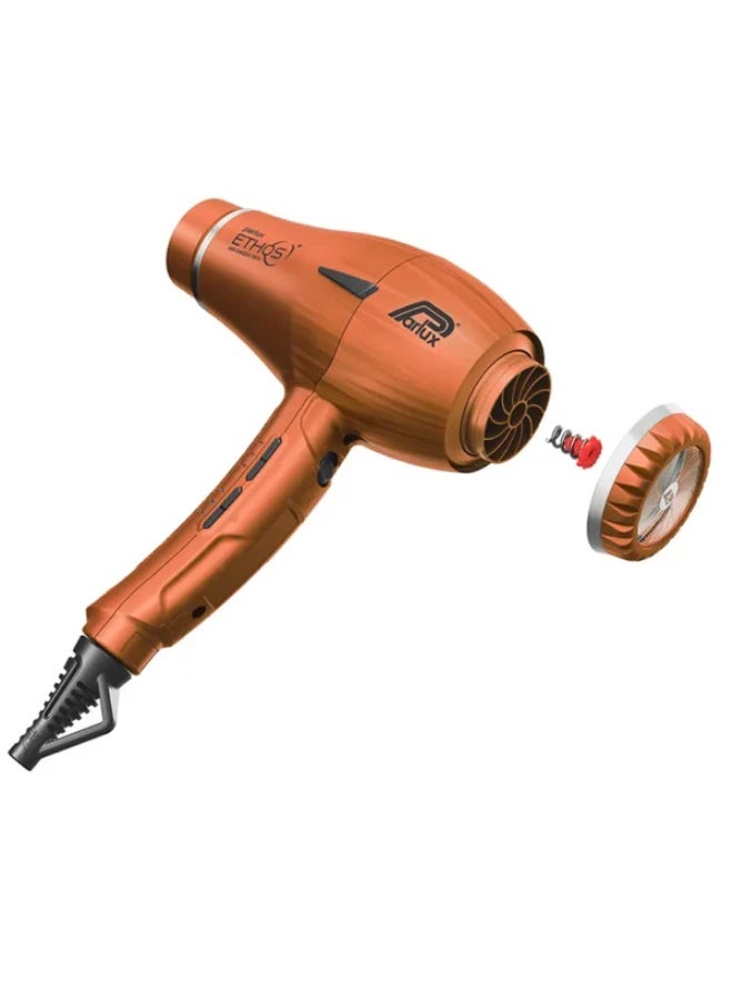 Parlux ETHOS Hair Dryer Air Ionizer Tech [European Plug 220V] Copper 1unit - Image 3