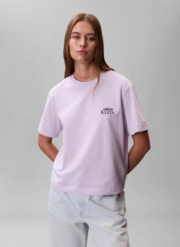 Calvin Klein Jeans  Casual Boxy Graphic T-Shirt for Women | Best Price UAE