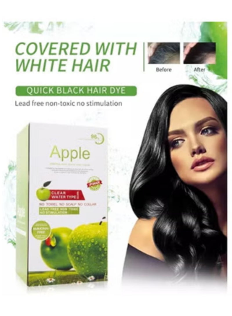 ابل  صبغة فاكهة التفاح خالية من الأمونيا 96 مستخلص كريم أسود 500+500مل - Image 2