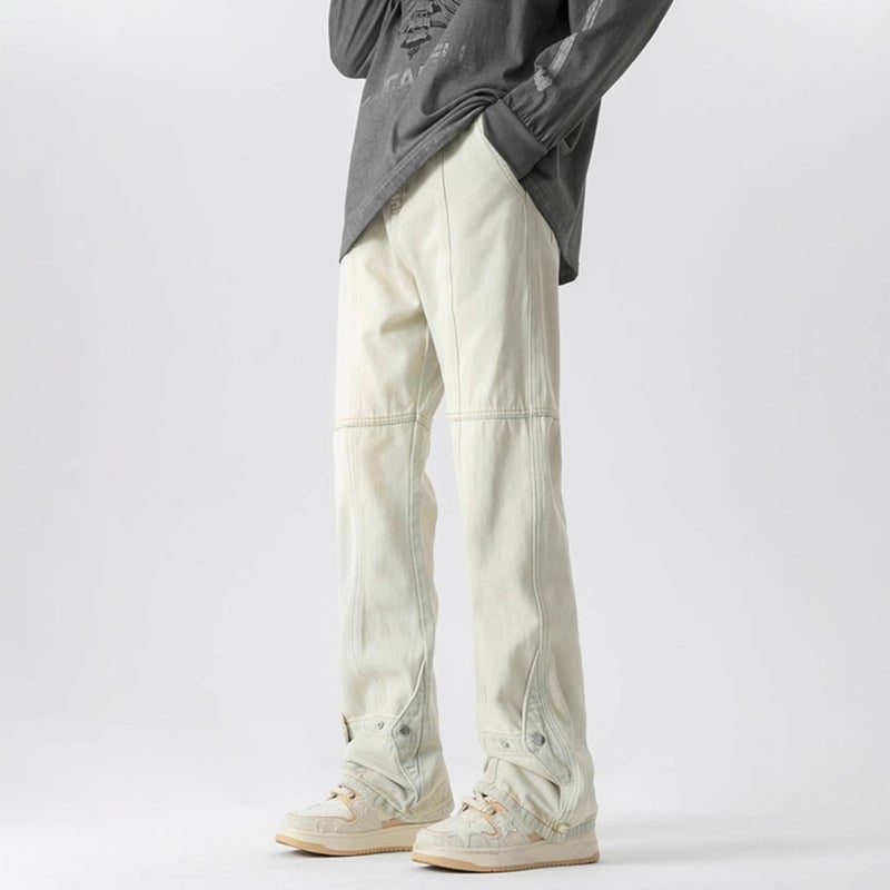 Unisex Classic Denim Jeans Loose Fit Daily Outdoor Wear - Image 3