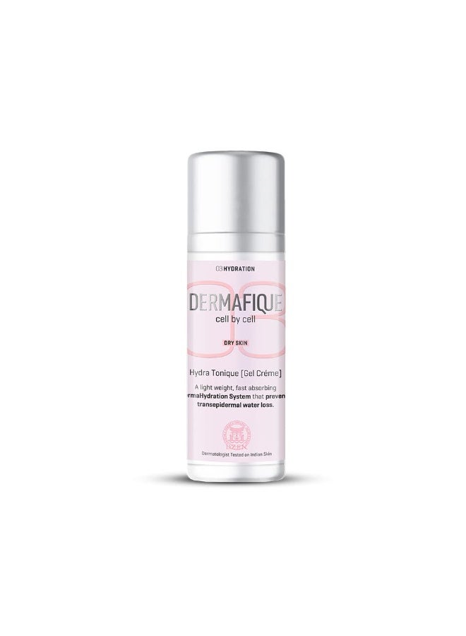 Dermafique Hydratonique Gel Crème with Shea Butter – 30g, Gel Based Facial Hydrator, Glycerine and Vitamin E, Moisturizer for Face with Ultra Light Gel Formula, Non-Stick Matte Look | For Normal - Dry Skin - Image 1