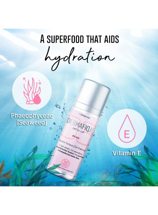 Dermafique Hydratonique Gel Crème with Shea Butter – 30g, Gel Based Facial Hydrator, Glycerine and Vitamin E, Moisturizer for Face with Ultra Light Gel Formula, Non-Stick Matte Look | For Normal - Dry Skin - Image 2