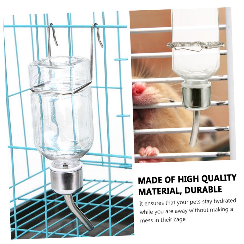 2 Pcs Bunny Water Bottle Hanging Pet Dispenser Leak Proof Plastic Drinking Fountain for Rabbit Guinea Pig Hamster Cage - Image 5