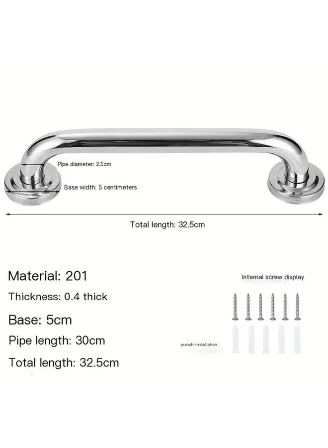 Stainless Steel Armrest Handle 20 Inches Sturdy Anti Slip Safety Guardrails For Elderly Disabled Home Bathroom - Image 5