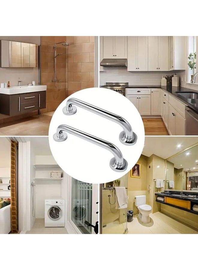 Stainless Steel Armrest Handle 20 Inches Sturdy Anti Slip Safety Guardrails For Elderly Disabled Home Bathroom - Image 3