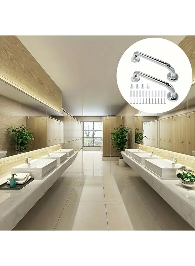 Stainless Steel Armrest Handle 20 Inches Sturdy Anti Slip Safety Guardrails For Elderly Disabled Home Bathroom - Image 4