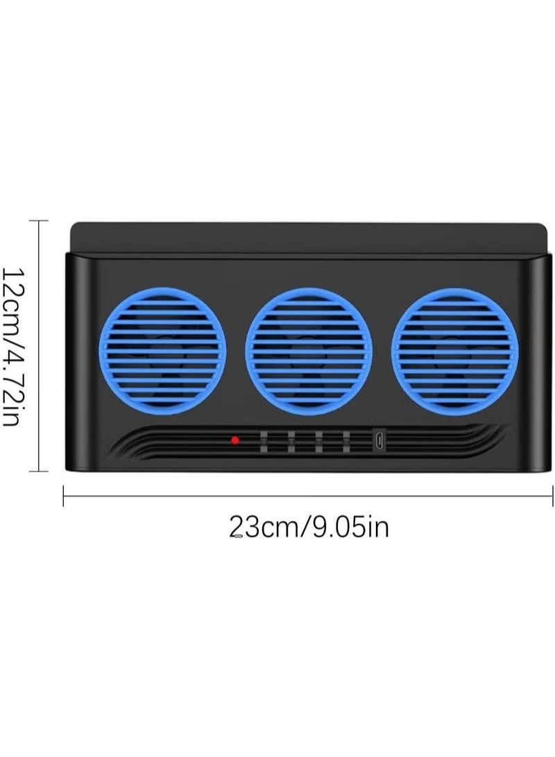 Uliova Solar Powered Car Exhaust Fan, 3 Outlets, Car Window Vent Cooler for Truck RV Van SUV - Image 5