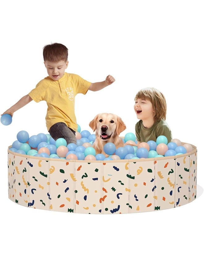 Beauenty Foldable Ball Pool, Baby Pool Sandbox for Toddlers Portable Kid Pool Indoor and Outdoor Game, Without Balls, 120x120X30cm - Image 1