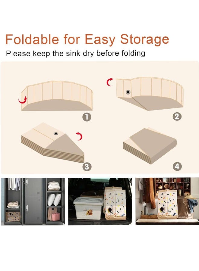 Beauenty Foldable Ball Pool, Baby Pool Sandbox for Toddlers Portable Kid Pool Indoor and Outdoor Game, Without Balls, 120x120X30cm - Image 3