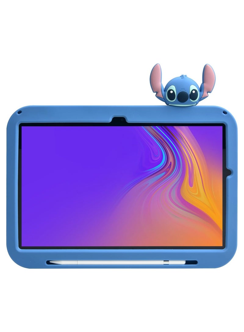 Samsung Galaxy Tab A9 Plus, 3D Cute Cartoon Soft Silicone Stand 【Anti-fall, Shockproof, Anti-slip】 Handle Pencil Holder Cover for Kids Children Teenagers - Image 3