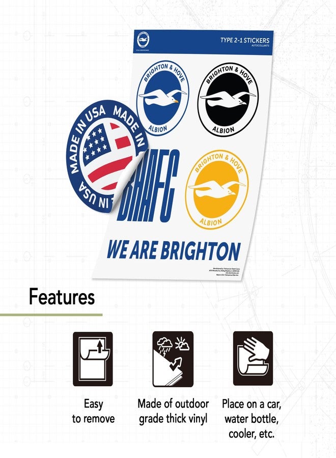 Desert Cactus Brighton & Hove Albion Sticker BHAFC Seagulls Football Club Decal Vinyl Laptop Water Bottle Car Scrapbook Official Fan Gear T2 (Type 2-1) - Image 2