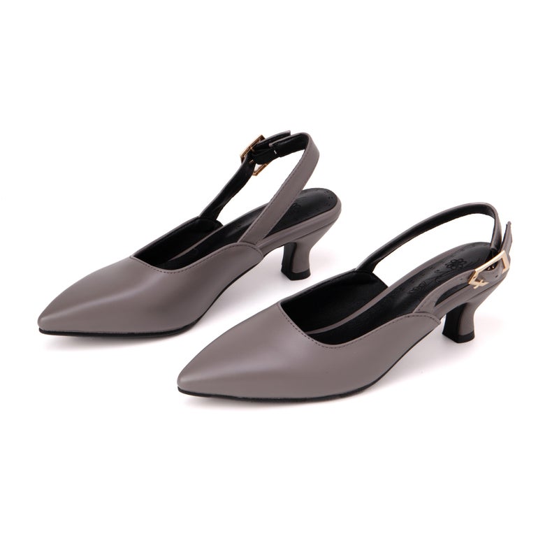 Spring 2024 Thin Heel Medium Heel 33-54 Size Size Pointed Solid Color Baotou Sandals For Women - Image 5