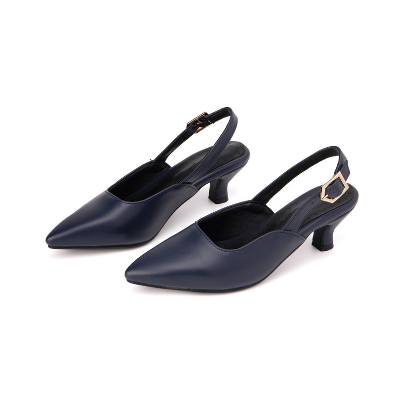 Spring 2024 Thin Heel Medium Heel 33-54 Size Size Pointed Solid Color Baotou Sandals For Women - Image 4
