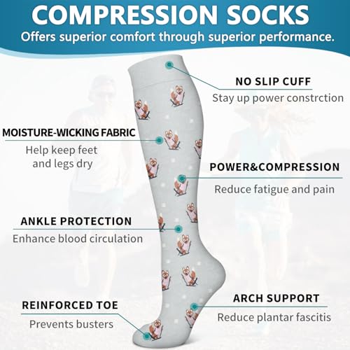 Bluemaple 6 Pack Copper Compression Socks for Women and Men Circulation-Best Support for Medical, Running,Nursing,Athletic - Image 5