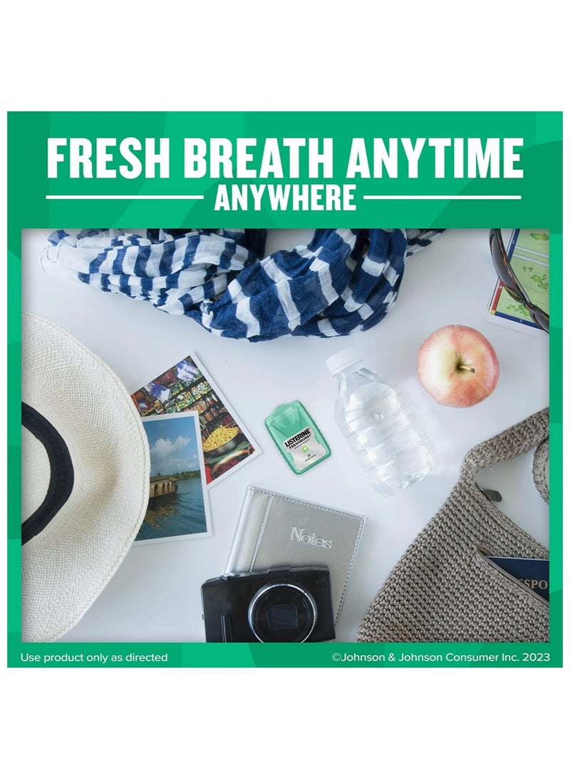 Listerine Freshburst Pocketpaks Fresh Breath Strips, Mint Breath Refresher Strips to Kill most of Bad Breath Germs, Portable Pack, Freshburst Spearmint Flavor, 3 Pack, 24 Strip - Image 4