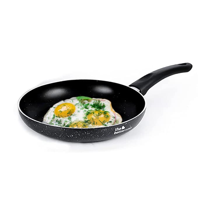 The Better Home Non Stick Frying Pan 24cm | Gas & Induction Compatible | Granite Finish | 4-Layer Non-Stick Coating - Image 1