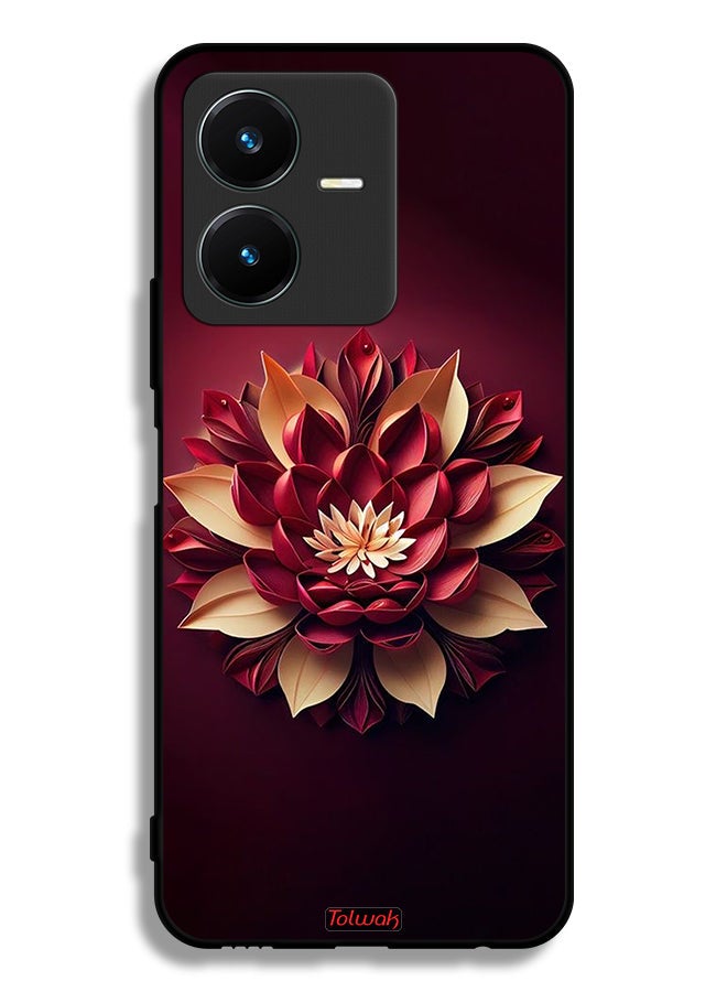 Tolwak Vivo Y22 Protective Case Cover Flower Abstract Design - Image 1