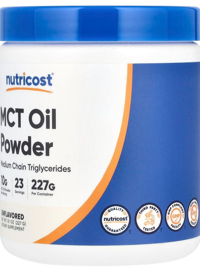 Nutricost مسحوق زيت MCT غير المنكه 8.1 أونصة (227 جرام) - Image 2