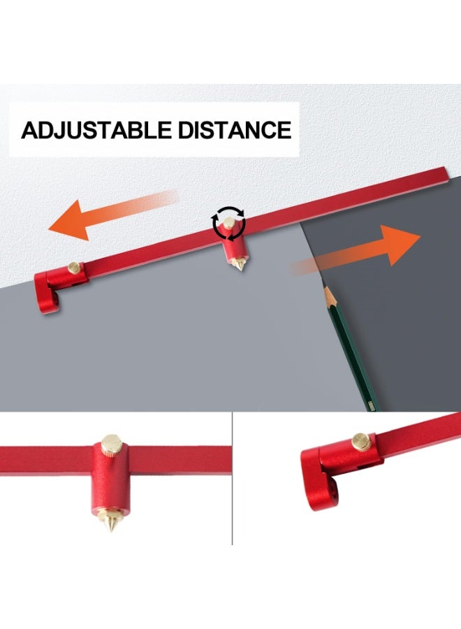 M MIAOYAN 550mm woodworking marking tool, circle ruler, line marker, 360-degree circle and arc drawing tool, woodworking tool, circular compass, large woodworking compass recorder, drawing tool - Image 5