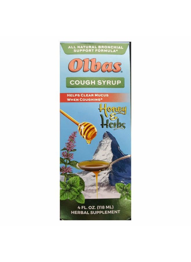Olbas Cough Syrup All Natural Bronchial Support Formula, 4 Ounces  - Image 1