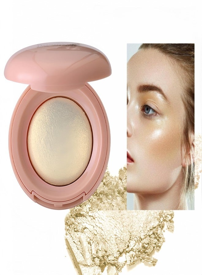 MAEPEOR Baked Highlighter Buildable Lightweight Natural Look Baked Highlighter Powder Palette, Highlight Face for a Shimmery or Matte Finish (Color 02) - Image 2