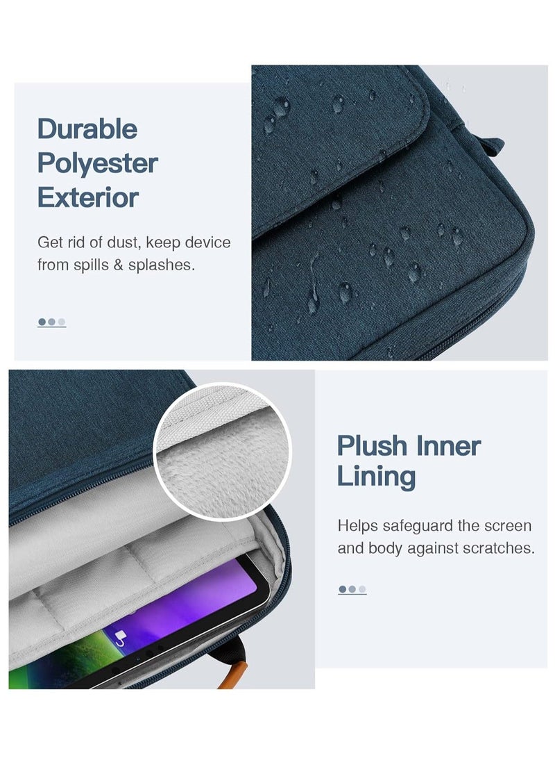 general Tablet Sleeve Bag Case with Shoulder Strap for iPad 10.2 2021-2019, iPad 10th Generation 2022, iPad Air 5/4 10.9, iPad Pro 11 2022-2018, Galaxy Tab S9/S8/A8/A7 2023（Navy Blue） - Image 5