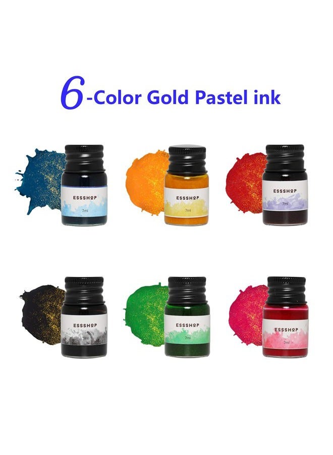 ESSSHOP 3 Blue Glass Calligraphy Pens Crystal Glass Dip Pen and Color Ink Pen Holder Set Art Supplies for Signatures, Beginners Journaling Lettering Drawing Holiday Gift Decoration - Image 4
