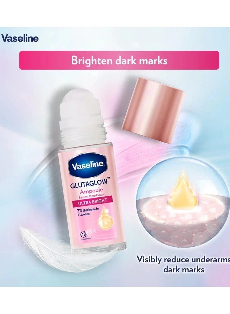 فازلين غلوتاغلو الترا برايت أمبولة مصل مزيل العرق 45 مل - Image 2