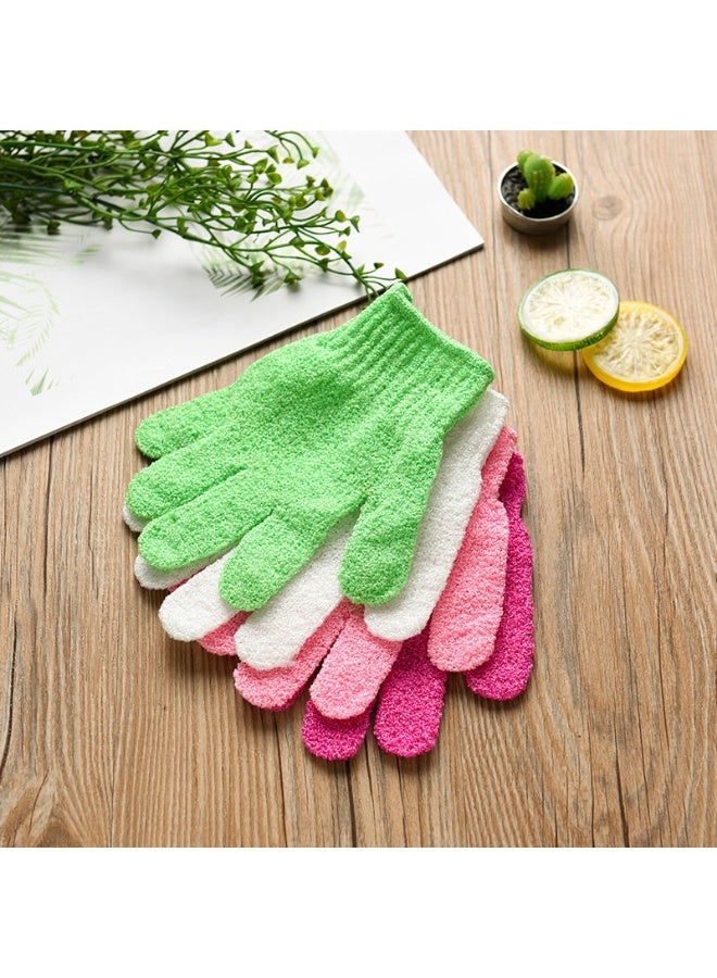LANGMANNI Rubbing gloves, five finger frosted scrubbing towels, bath towels, bath brushes, adult thick scrubbing tools, five finger bathing gloves - Image 3