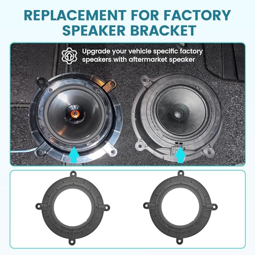 NuIth 6-6.75 inch Front Door Speaker Spacer Bracket Adapter for 2013-2020 Mazda 3 6 CX-5 CX-9 Speaker Plate Install Bose Subwoofer Adapter Ring - Image 4