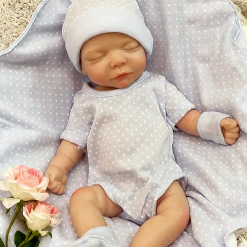 OtardDolls Silicone Baby Doll 10 Inch Full Body Soft Silicone Reborn Baby Handmade Reborn Baby Doll Mini Realistic Newborn Baby Dolls for Kids - Image 1