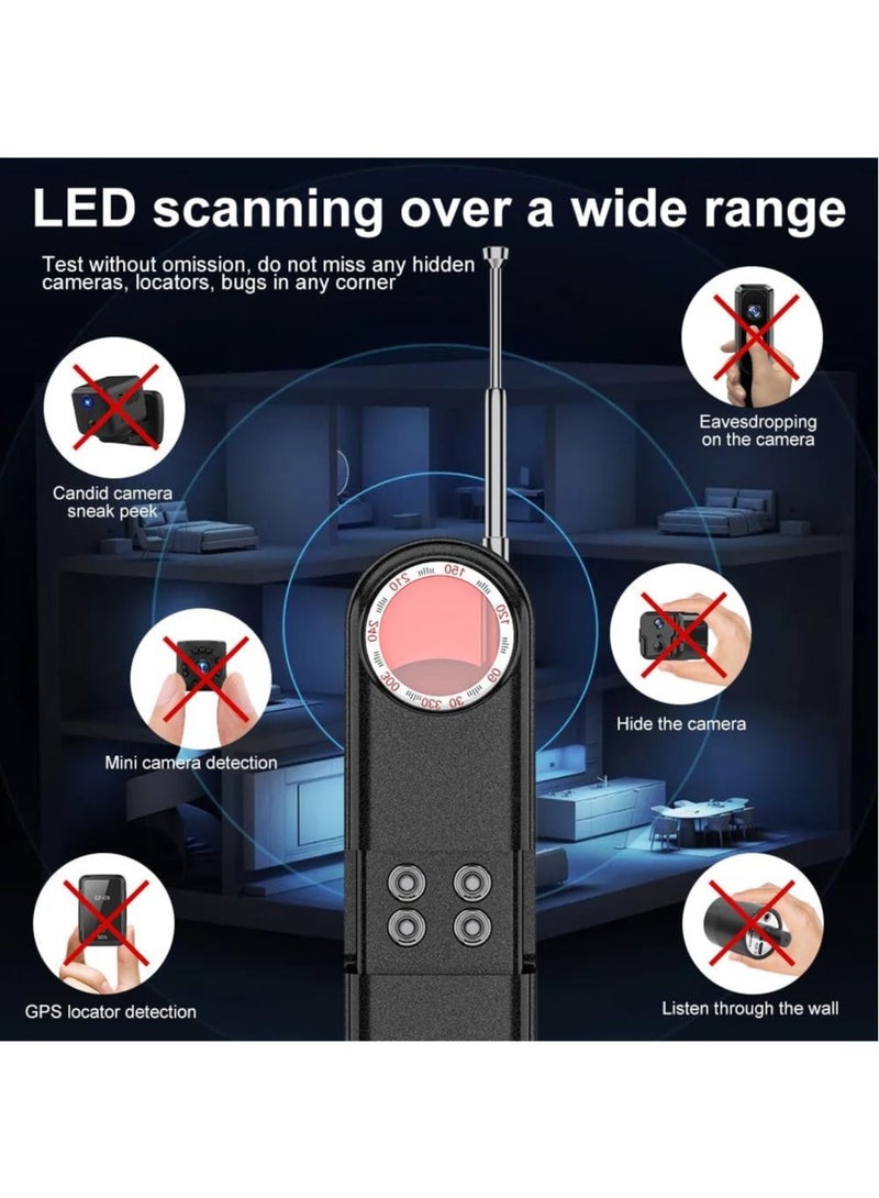 LAESO Hidden Camera Detector Portable Bug Signal Scanner GPS Finder Infrared Listening Device Detector for Home Office Travel Car Security - Image 3