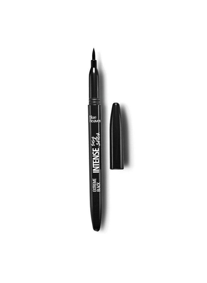 بلو هيفن قلم تحديد العيون Intense Easy Sketch Pencil غير اللامع المقاوم للماء، مقاوم للتلطخ، يدوم طويلاً، تركيبة خفيفة الوزن، لمسة نهائية بضربة واحدة، 1 مل، أسود - Image 1