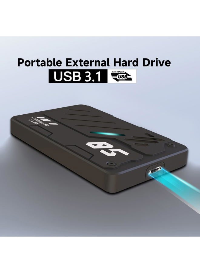 Tianken قرص صلب خارجي محمول فائق النحافة USB 3.1 نوع C سعة تخزين لجهاز الكمبيوتر، اللابتوب، ماك، إكس بوكس ون، PS4، PS5 (1TB) - Image 3
