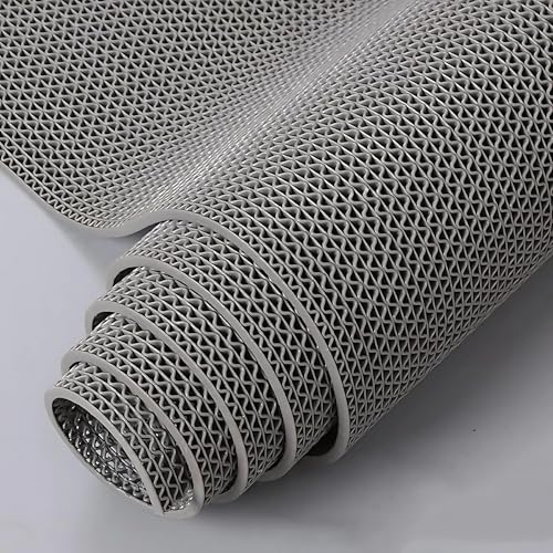 Prisha Cart Rubber Anti Skid & Multipurpose/Bathroom Mat/Shower Mat/Carpet/Rugs/Rainmat/Swimming Pool Mat|Waterproof Doormat For Indoor/Outdoor Home Office Entrance||(Grey, 2X3 Feet) - Image 1