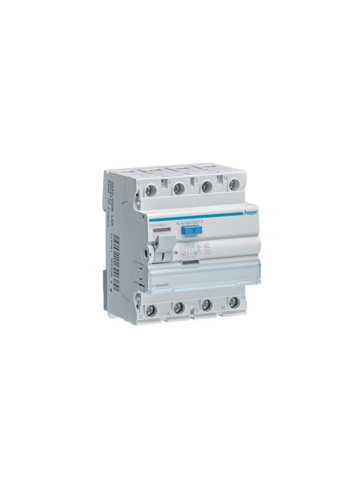 RCCB 4P 40A 30mA AC