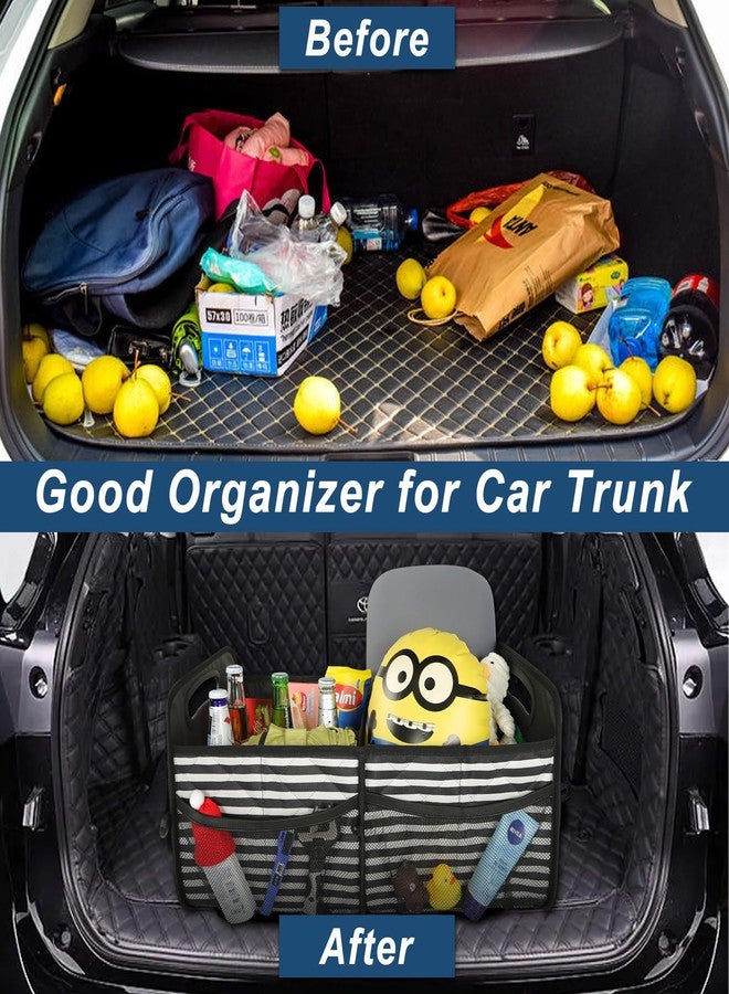 Deosk Car Trunk Organizer for SUVs, Cars and Trucks with 6 Big Pockets, Waterproof Polyester Storage Box - Image 5