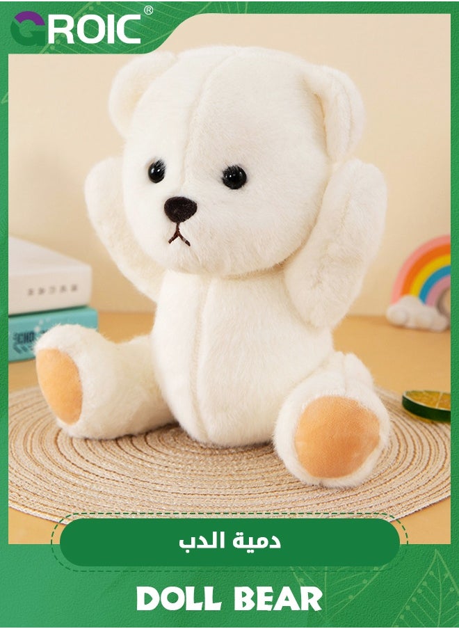GROIC 30CM Joint Teddy Bear Plush Toy, Bear Stuffed Animal Plush Toys with Movable Joints, Bear Doll with Clothes Can Freely Match, Gift for Kids and Adults  (Bare Bears)  - Image 5