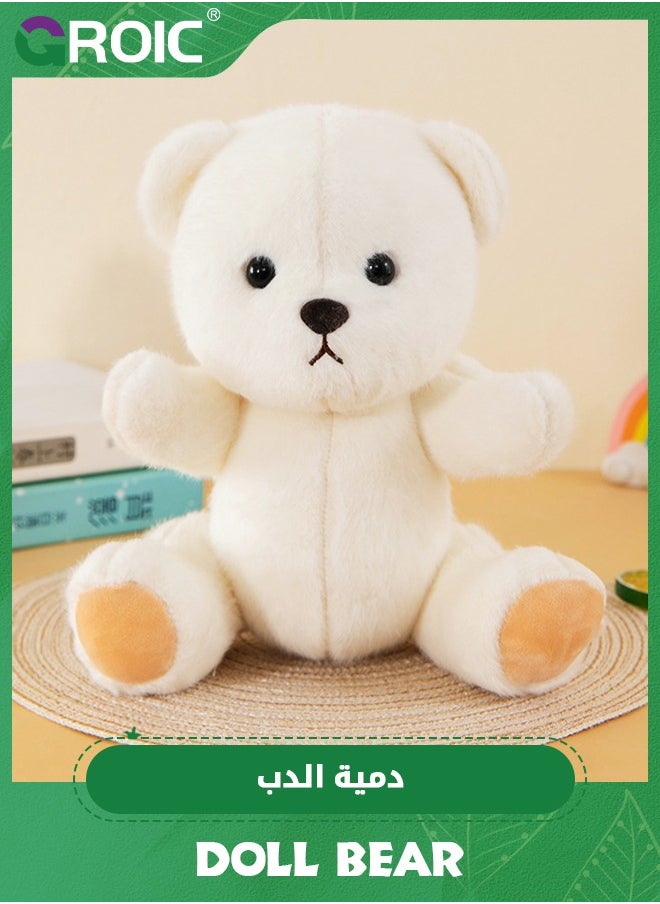 GROIC 30CM Joint Teddy Bear Plush Toy, Bear Stuffed Animal Plush Toys with Movable Joints, Bear Doll with Clothes Can Freely Match, Gift for Kids and Adults  (Bare Bears)  - Image 1