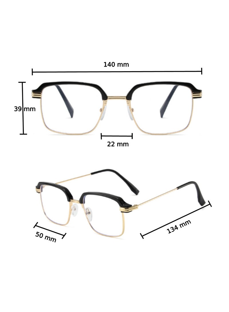 Urban Utility Blue Light Blocking Optical Eyeglasses - Stylish Oversized Frames, Clear Lens, Polarized. Top-rated Bluelight Protection for Reading, Work, & Screen Time. Vintage-Inspired, Lightweight Design.  - Image 4