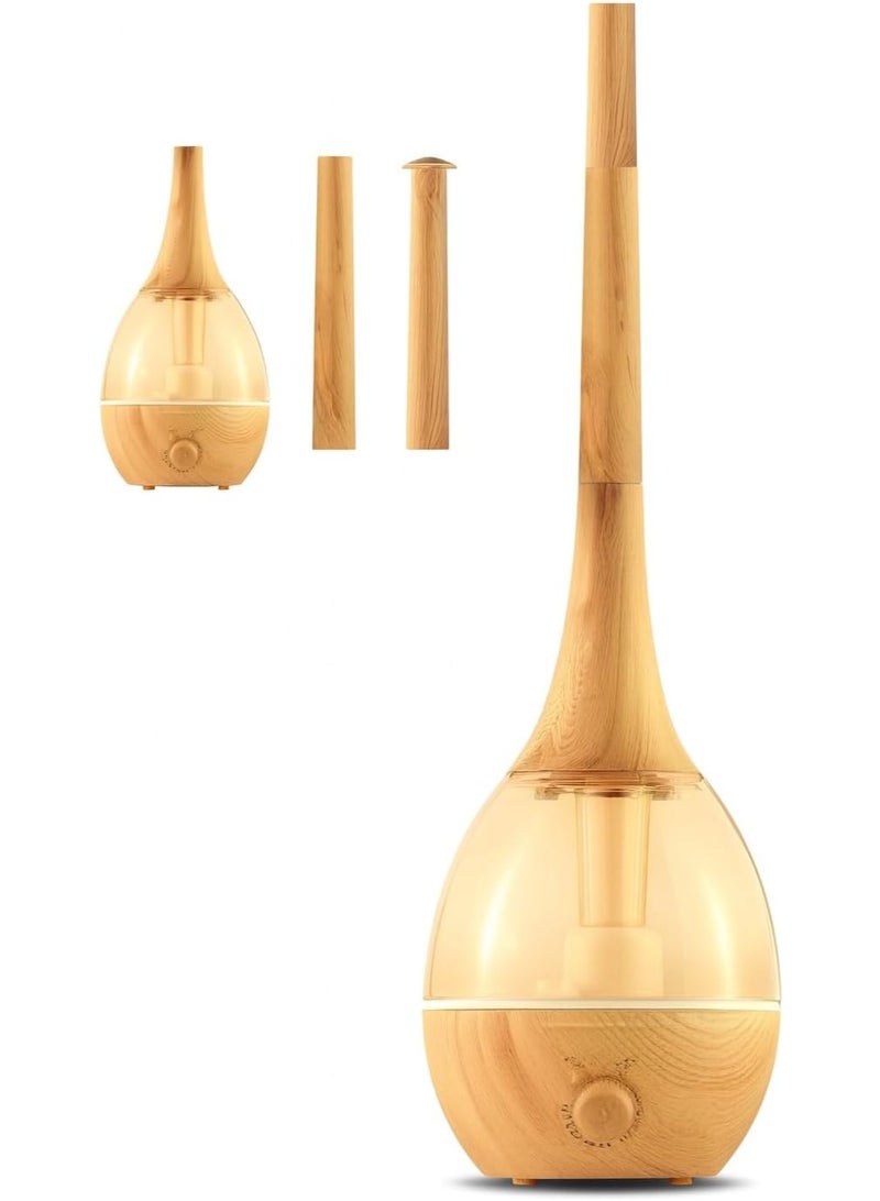 2.6L Essential Oil Diffuser, Cool Mist Dispenser and Humidifier, Ultra Quiet, Colored Light, Automatic Shut Off, Long Lasting , Stylish Wooden Design for Home and Office - Image 2