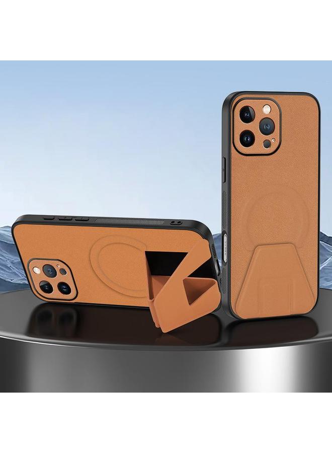 S-TOP Case For iPhone 13 Pro Sheepskin Texture MagSafe Magnetic Invisible Holder Integrated Phone Case - Image 1