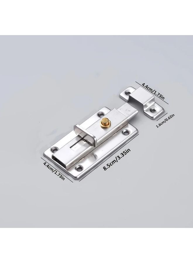 3 Inch Stainless Steel Flip Latch Lock Self Closing Slide Bolt Anti Theft Security Door Lock Easy Installation Silvery - Image 3