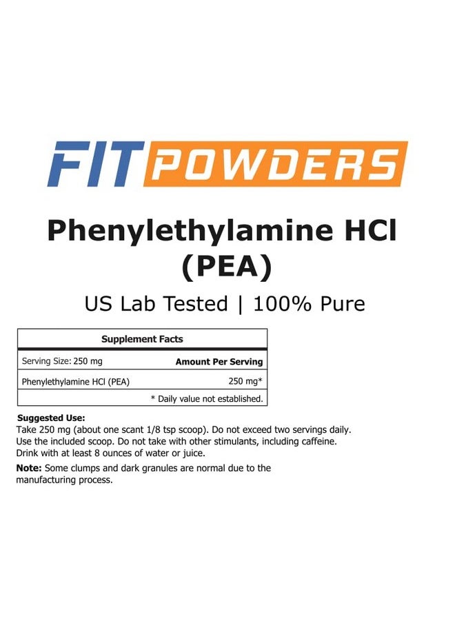 FitPowders - Beta Phenylethylamine Hcl (Pea) Powder (Multiple Sizes) Mood Energy (125 Grams) - Image 1